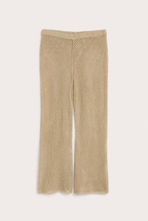 Kappahl | Hullstrikket bukse Mørk beige XL | Mørk beige