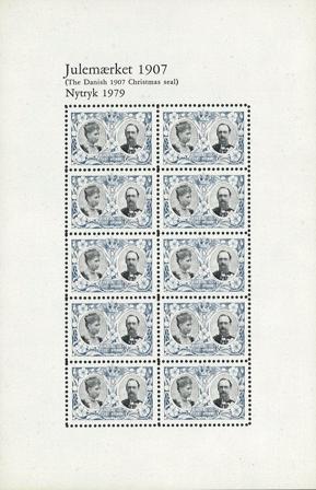 Danmark 1979 - julmärkeark 1907A - Nytryk - Postfrisk