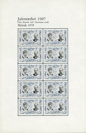 Danmark 1979 - Julemærkeark 1907A - Nytryk - Postfrisk