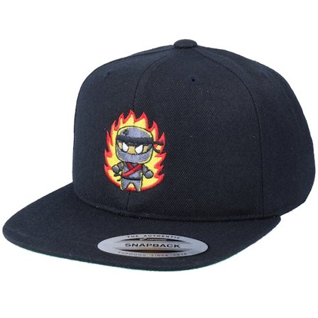 Kiddo Cap - Black - snapback - Cap - Ninja Fire Fury Master Black Snapback - Hatstore