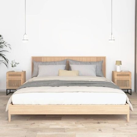 vidaXL Sängbord 2 st 40x30x55,5 cm konstruerat trä&järn