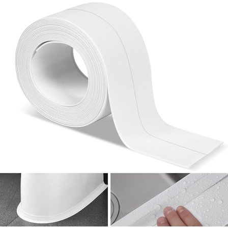 3,2 m * 3,8 cm - PVC Vanntett Tape - Selvklebende Vanntett Stripe - Tetningslister
