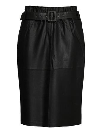 Skirt W Belt Black DEPECHE
