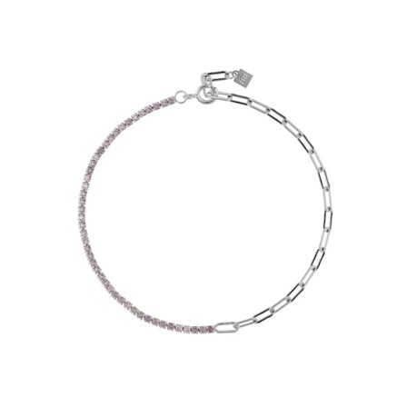 925 Sterling Sølv Fargerik Cubic Zirconia Choker Kjede Halskjede 2021 Regnbue Sjarm Lang Kjede Smykker Horoskop CZ Kvinner Gave