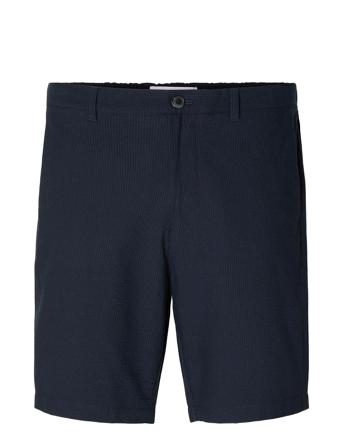 Slhregular-Karl Seersucker Shorts Blue Selected Homme