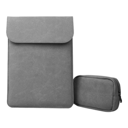 13,3 tuuman kannettavan tietokoneen kotelo / Tietokonepussi / Macbook - Nahka - Valitse väri grey