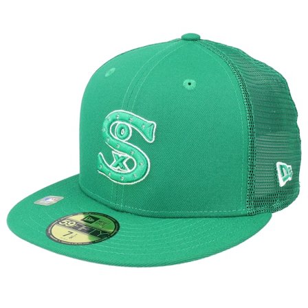 New Era - MLB Grønn trucker Caps - Chicago White Sox MLB St Pats 59FIFTY Green Mesh Fitted @ Hatstore