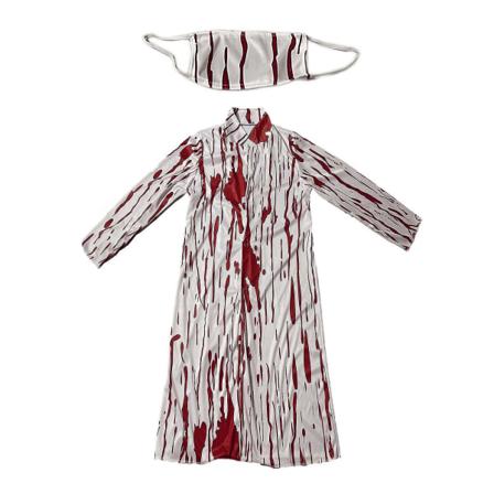 Halloween Kostymer Voksen Blodig Skummel Doktor Sykepleier Klær Med Maske Sett Voksen Kvinner Menn Cosplay Party Props Gaver Doktor