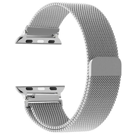 Milanese Loop Armbånd til Apple Watch Band 44mm 40mm 45mm 49mm 41mm 38mm 42mm Armbånd iWatch Series 9 3 6 5 SE 7 8 Ultra 2 Sølv Sølv sølv