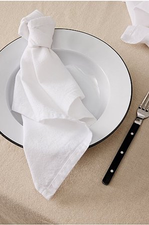 Jotex - Servet Linnen-mix 2-pak Wit wit - LINUS - Koop Servetten bij Jotex