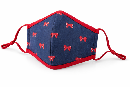Mascherina Protettiva Lavabile Adulti Jeans/Rossa Fiocchi 3 Pezzi