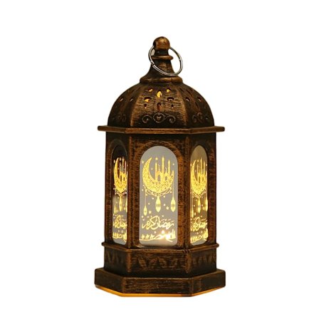 Eid Mubarak Ornament Light Imitation Iron Vintage Lampa Ramadan Decor Night Light