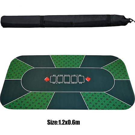 Het 1.2m Deluxe Suede Rubber Texas Hold'em Pokerbord med Blommönster Kasino Poker Set Brädspelmatta Pokertillbehör