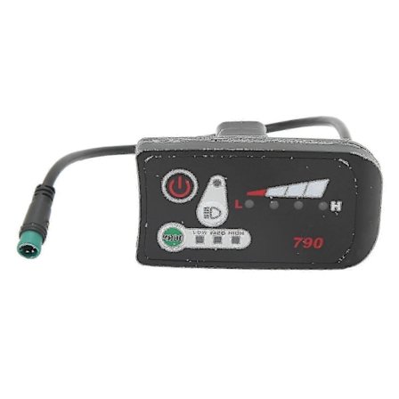 Elektrisk cykel LED strømvisningspanel Elektrisk cykel modifikationsvisning måler med vandtæt 5p han-stik til 22,2 mm styr