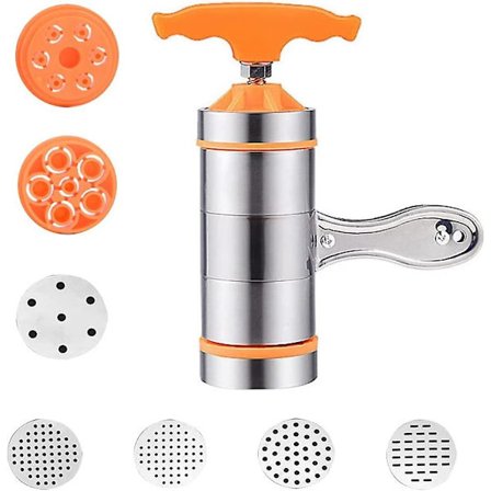 Manuel Nuddelmaskine i Rustfrit Stål Hjemmelavet Pasta Presse Maskine Fødevareprocessor Nuddelmaskine Manuel