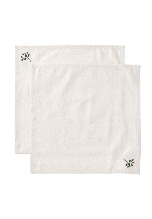 Åhléns Home Bomullsservetter MISTLETOE, 2-pack Bordstextil Beige ONESIZE