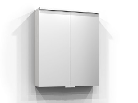 Svedbergs Bloc Spejlskab med LED-belysning Hvid, Badeværelse