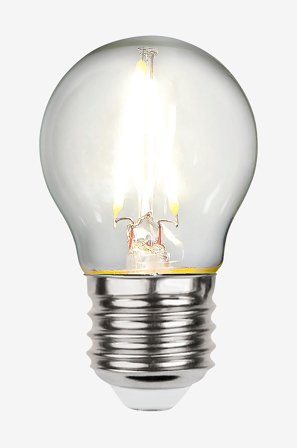 Jotex - LED lyspære E27 G45 Transparent - Kjøp E27 hos Jotex