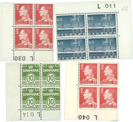 Danmark - Lot med marginalblokke