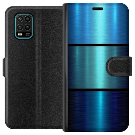 Kompatibelt Lommeboketui til Xiaomi Xiaomi Mi 10 Lite 5G Blå Metalliske Striper
