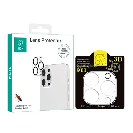 SiGN Ultra Thin Linsskydd i Härdat Glas för iPhone 14 Pro & 14 Pro Max
