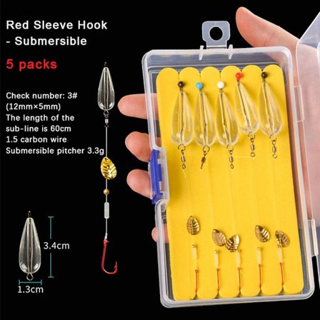 5Förpackningar/Låda Set Fiskedrag STYLE 3 SINK STYLE 3 SÄNK