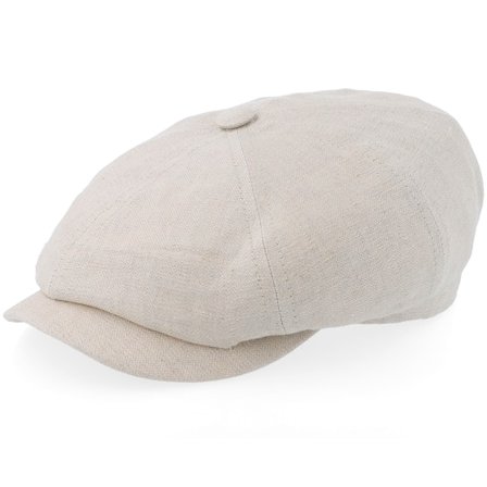 Stetson - Beige flatcap Cap - Hatteras Linen Ecru Flat Cap @ Hatstore