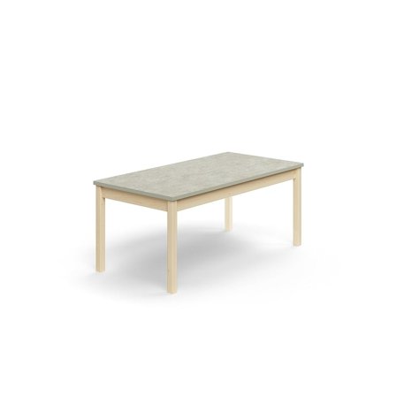 Table DECIBEL, 1400x700x590 mm, noise reducing linoleum, birch/grey