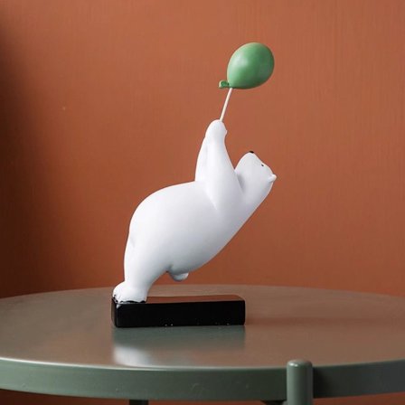 Flying Bear Figurines Ballong Isbjørn Ornament B B