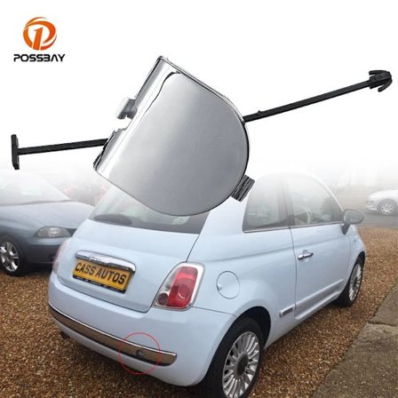 Cover för den bakre bilen, helkromad bilstötfångarhandduk, automatiska exteriörtillbehör, 735455393 för Fiat 500 2007 2008 2009 2010 2011