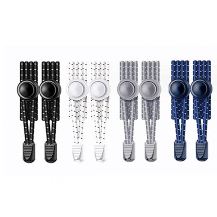 4 pakker med snørebånd uden snøring, elastiske snørebånd, one size for