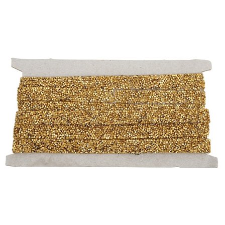 Strassband 5 meter 1,5 cm bredd Guldglitter DIY Hantverksband