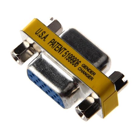 Hd15 (vga) naaras / Hd15 (vga) naaras, Vga Mini sukupuolenvaihtaja (tietokoneelle)