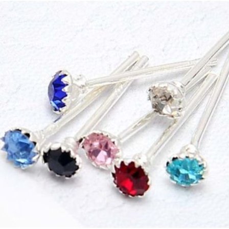 Silverörhänge CZ 4mm ett par