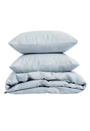 Arkipelag Bäddset Blank Ljusblå Dubbelt 220x220cm Med 2st Örngott 50x60cm Påslakan & Unisex Dubbel: 220x220 cm