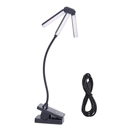 Bærbar LED-leselampe Hybel Nattlys Justerbar Klemme På Skrivebordslampe