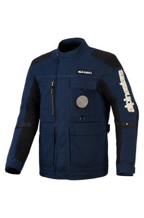 Motorradjacke Alpinestars Dice Dunkelblau/Schwarz XS