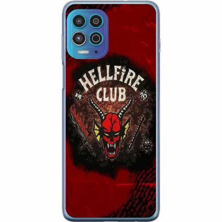 Motorola Moto G100 Genomskinligt Skal Hellfire Club - Stranger