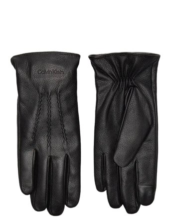 Classic Pebble Leather Gloves Black Calvin Klein