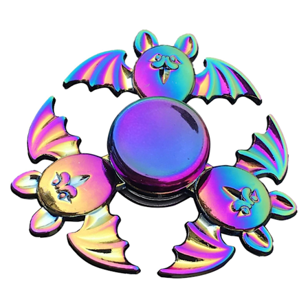 Hand Spinner Dekorativ Anti-Ångest Fidget Spinner i Flera Färger Metall Regnbåge för Kontor