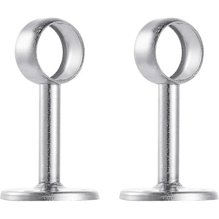 Ruostumattomasta teräksestä valmistettu vaatekaapin putki, halkaisija 25 mm (1 tuumaa), vaatekaapin vipu-tukiputken pidike, liitäntälevy, 2 kpl