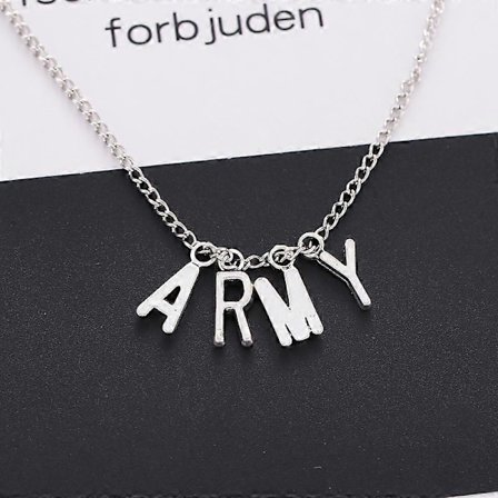 Kpop Bts Smycken ARMY Bokstav Halsband (FMY)
