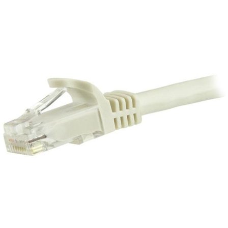 StarTech 5m CAT6 Ethernet Cable, 10 Gigabit Snagless RJ45 650MHz 100W PoE Patch Cord, CAT 6 10GbE UTP Network Cable w/Strain Relief, White, Fluke