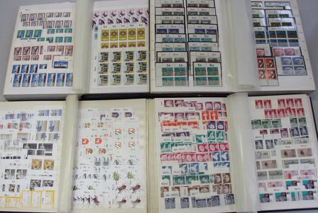 Tyskland 1965-1991 - Dublet samling i 4 store indstiksbøger - Postfrisk