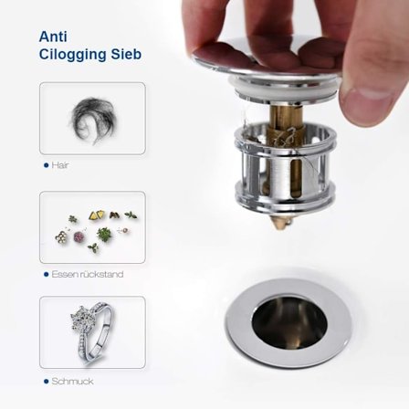 *Diskhoavlopp med silfilter Pop up avloppssystem Avlopp med Ch*