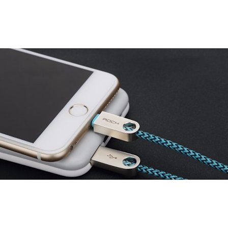 ROCK Zink Alloy Nylon Braided Lightning kabel 180cm