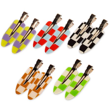 10 stk. No Bend hårklemmer, Akrylharpiks Flat Styling Clip, Ingen Cr