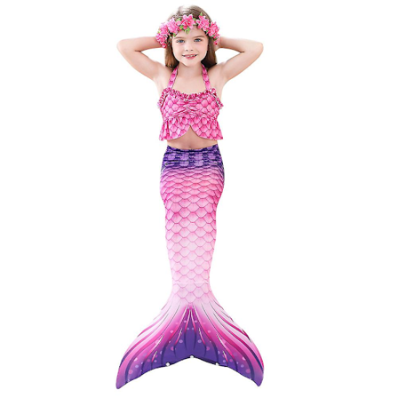 2-13 år 3stk Piger Havfrue Hale Badetøj Ferie Hawaii Sommer Badetøj Strand Badetøj C