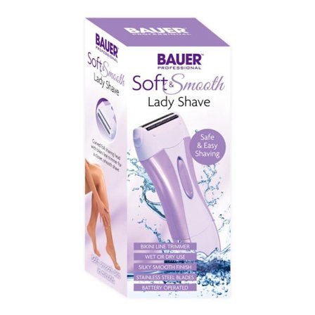 Bauer Womens/Ladies Soft And Smooth Shaver One Size White/Purpl