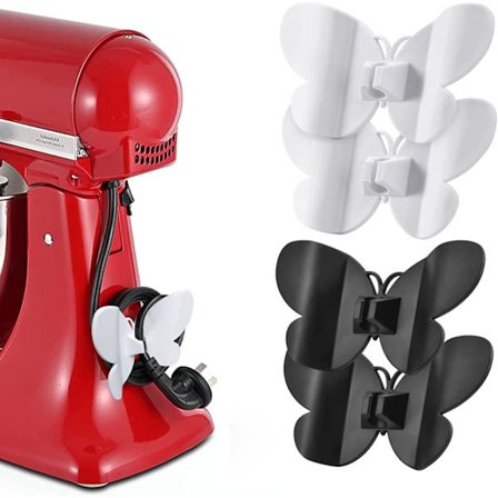 4-pack organizer för köksmaskiner, sladdhållare, sladdsköljare, trådhållare Perfekt för förvaring av små hushållsapparater för mixer, kaffebryggare,
